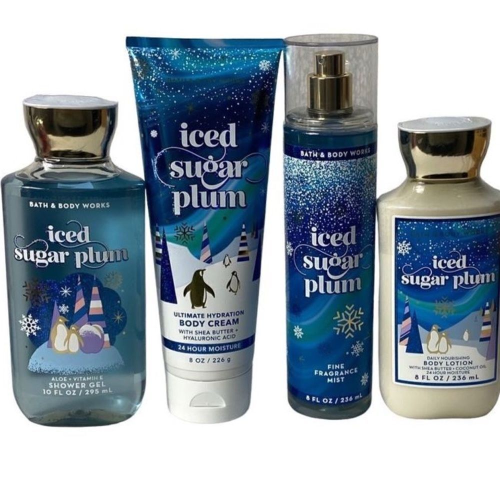COPY - Bath and Body Works ICED SUGAR PLUM 4 Pc Set